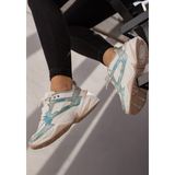 Nike M2K Tekno Leather Unisex Sneaker Hakiki Deri Spor Ayakkabı Beyaz Simli Mavi Yükseklik 4cm - Beyaz - Açık Mavi