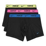 Nike Marka Logolu Elastik Bantlı Günlük Boxer 3'lü Paket, S, 0000KE1008, Ssiyah, erkek