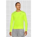 Nike Men's Long Sleeve Dry Miler Running Shirt Uzun Kollu Erkek Koşu Üstü Tişörtü Sarı
