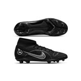 Nike Mercurial Superfly 8 Club Fg-Mg Soccer Shoes Erkek Çoraplı Çoklu Zemin Siyah Krampon