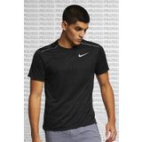 Nike Miler Dri Fit Running Tee Black Reflektörlü Koşu Antrenman Tişörtü Siyah