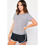 Nike Miler Top Kadın Gri Koşu Tişört - S