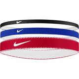 Nike N1011933-475 Flex Classic Mixed Geniş Saç Bandı 3 lü Paket - Kırmızı - Mavi - Siyah