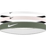 Nike N1011933-671 Flex Classic Mixed Geniş Saç Bandı 3 lü Paket - Haki - Krem - Beyaz