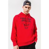 Nike NBA Chicago Bulls Fleece Pullover Essential Erkek Kapüşonlu Bol Kesim Sweatshirt Kırmızı
