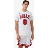 Nike Nba Chicago Bulls Lavine Unisex Tee Baskılı Erkek Günlük Tişört Beyaz - XL