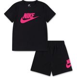 Nike Nıke Club Kız Çocuk Şort T-Shırt Takım 86L596-A1U - Siyah