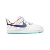 Nike Nıke Court Borough Low 2 (Psv) Çocuk Günlük Ayakkabı BQ5451-112 Beyaz - 001-Renkli