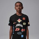 Nike Nıke Jordan Dynasty Patch Erkek Çocuk Tişört 95F385 - 10 - 12 Yaş - 023-Siyah