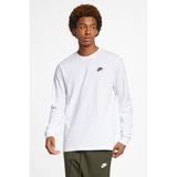 Nike Nsw Club Tee Erkek Uzun Kollu Spor Tişört - M - Beyaz