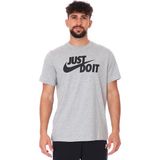 Nike Nsw Tee Just Do It Swoosh Erkek Gri Tişört Yumuşak Pamuklu Kumaşla Rahat Stil AR5006-063