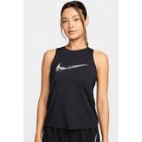 Nike One Dri Fit Graphic Running Tank Top Kadın Antrenman Atleti Siyah