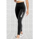 Nike One Dri Fit Training Printed Black Leggings Toparlayıcı 2 İç Cepli Siyah Tayt
