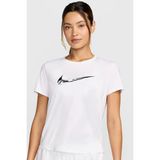 Nike One Dri Fit Womens White Running Tee Kadın Koşu Antreman Tişörtü Beyaz