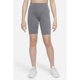 Nike One Kids Bike High Rise Leggings Shorts Yüksek Belli Kız Çocuk Biker Tayt Şort Gri