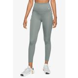 Nike One Training Novelty Dri Fit High Rise 7/8 Leggings 2 Cepli Yüksek Belli Kadın Antreman Taytı Yeşil