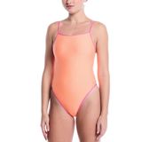 Nike Pembe Kadın Mayo NESSG222-663 SQUARE NECK ONE PIECE