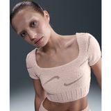 Nike Phoenix Bouncle Ss Crop Top Kadın Tişört - M - Pembe