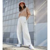Nike Phoenix Fleece Pant Wide Yüksek Bel Krem Kadın Eşofman Altı DQ5615-133