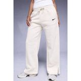 Nike Phoenix Fleece Wide High Rise Sweatpants Kadın Yüksek Bel Yırtmaçlı Geniş Paça Eşofman Altı Kirli Beyaz - Kırık Beyaz