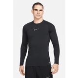 Nike Pro Dri Fit ADV Athletic Tight Fit Training Body Kalın Sıkı Erkek Koşu Antrenman Üstü Sweatshirt Siyah