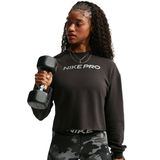 Nike Pro Dri-Fit Crew-Neck French Terry Kadın Siyah Antrenman T-Shirt IM9956-010