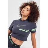 Nike Pro Dri-Fit Cropped Graphic Sleeve Kadın Antrasit Tişört - XS
