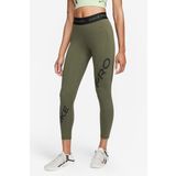 Nike Pro Dri Fit Grafik Mid Rise 7/8 Lenght Tight Purple Kadın Antrenman Taytı Haki