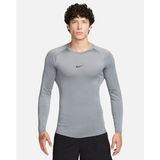 Nike Pro Dri-Fıt Sıkı Kesimli Uzun Kollu Erkek Tişört - Gri FB7919-084 - XL