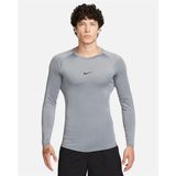 Nike Pro Dri-FIT Sıkı Kesimli Uzun Kollu Erkek Tişört - Gri FB7919-084