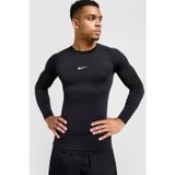 Nike Pro Dri Fit Tight Top Mens LS Uzun Kollu Erkek Antreman Sweatshirt Siyah