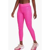 Nike Pro Dri Fit Trainning Medium Support Mid Rise 7/8 Length Kadın Desenli Antrenman Taytı Pembe