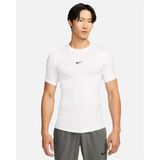 Nike Pro FB7932-100 Erkek Dri-FIT Dar Kesim Kısa Kollu Tişört - Beyaz