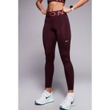 Nike Pro Sculpt Dri Fit High Rise Full Length Leggings Kadın Yüksek Bel Antrenman Tayt Bordo