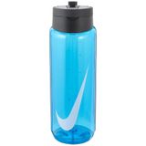 Nike Recharge Straw Pipet Bottle 24 Oz 0,71LT BPA Free BPA içermeyen Pipetli Suluk Mavi
