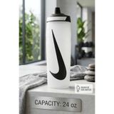 Nike Refuel 24 oz (710 ml) Beyaz Sporcu Suluk Matara - Sızdırmaz Elit Suluk