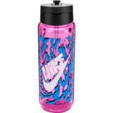 Nike Renew Recharge Straw Bottle 24 Oz Graphic Pembe-Siyah Unisex Matara