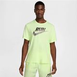 Nike Run Energy Miler T-Shirt Erkek Spor Tişört - Sarı - XL