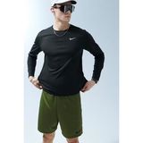 Nike Runnig Dri-Fit Tee Reset Erkek Siyah Uzun Kollu Spor Tişört