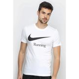 Nike Running Dri Fit Mens T-Shirts Erkek Koşu Tişört Beyaz - XL