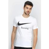Nike Running Dri Fit Mens T-shirts Erkek Koşu Tişört Beyaz