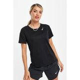Nike Running Dri Fit Race Signlet T-Shirt Black Reflektörlü Kadın Koşu Tişörtü Siyah - M