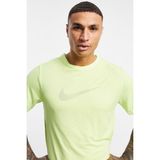 Nike Running Run Division Miler Swoosh Logo T-Shirt Sarı Reflektörlü Erkek Antreman Tişörtü Sarı