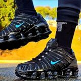 Nike Shox Siyah Mavi Spor Ayakkabı