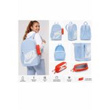 Nike Sırt ve Okul Çantası Mavi Kalem Kutulu Okul Çantası Günlük Spor Seyahat 30x46x13 cm