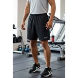 Nike Siyah Erkek Gym Fitness Polyester Dokuma Ter Tutmayan Normal Bel Fermuarlı Cepli Şort