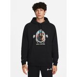Nike Siyah Kapüşon Yaka Erkek Sweatshirt FB7123-010 Lj M Nk Brsh Po Hoodıe - XL