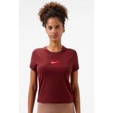 Nike Slim Phoenix Womens Tshirt Kısa Kollu Kadın Tişört Bordo