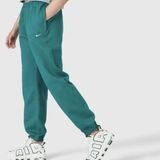 Nike Solo Swoosh Fleece Pant Pamuklu Bol Kesim Yüksek Bel Kadın Eşofman Altı Yeşil