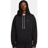 Nike Solo Swoosh Men's Loose Fit Fleece Pullover Hoodie Erkek Bol Kesim Kapüşonlu Sweatshirt Siyah